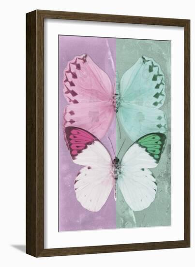 Miss Butterfly Duo Formoia - Pink & Coral Green-Philippe Hugonnard-Framed Photographic Print