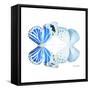 Miss Butterfly Duo Salateuploea Sq - X-Ray White Edition-Philippe Hugonnard-Framed Stretched Canvas