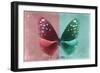 Miss Butterfly Euploea - Red & Coral Green-Philippe Hugonnard-Framed Photographic Print