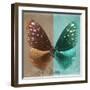 Miss Butterfly Euploea Sq - Caramel & Coral Green-Philippe Hugonnard-Framed Photographic Print