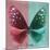 Miss Butterfly Euploea Sq - Red & Coral Green-Philippe Hugonnard-Mounted Photographic Print