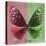 Miss Butterfly Euploea Sq - Red & Green-Philippe Hugonnard-Stretched Canvas