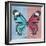 Miss Butterfly Genutia Sq - Blue & Hot Pink-Philippe Hugonnard-Framed Photographic Print