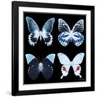 Miss Butterfly X-Ray Black Square II-Philippe Hugonnard-Framed Photographic Print