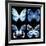 Miss Butterfly X-Ray Black Square-Philippe Hugonnard-Framed Photographic Print