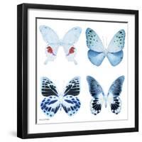 Miss Butterfly X-Ray White Square-Philippe Hugonnard-Framed Photographic Print