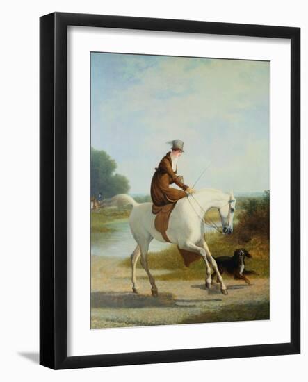Miss Cazenove on a Gray Hunter-Jacques Laurent Agasse-Framed Giclee Print