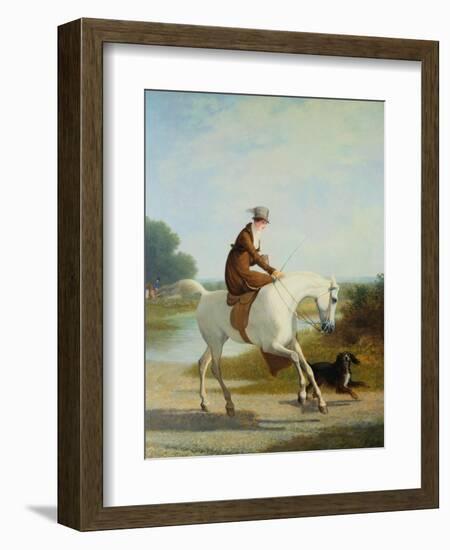 Miss Cazenove on a Gray Hunter-Jacques Laurent Agasse-Framed Giclee Print