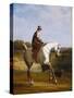 Miss Cazenove on a Grey Hunter, a Dog Running Alongside-Jacques-Laurent Agasse-Stretched Canvas