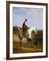 Miss Cazenove on a Grey Hunter, a Dog Running Alongside-Jacques-Laurent Agasse-Framed Giclee Print