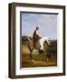 Miss Cazenove on a Grey Hunter, a Dog Running Alongside-Jacques-Laurent Agasse-Framed Giclee Print