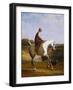 Miss Cazenove on a Grey Hunter, a Dog Running Alongside-Jacques-Laurent Agasse-Framed Giclee Print