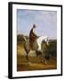 Miss Cazenove on a Grey Hunter, a Dog Running Alongside-Jacques-Laurent Agasse-Framed Giclee Print