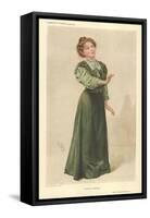 Miss Christabel Pankhurst-Sir Leslie Ward-Framed Stretched Canvas