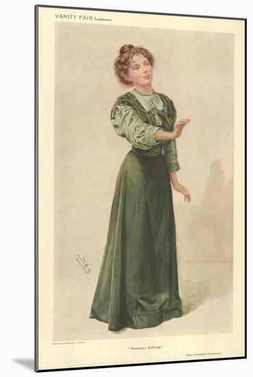 Miss Christabel Pankhurst-Sir Leslie Ward-Mounted Giclee Print