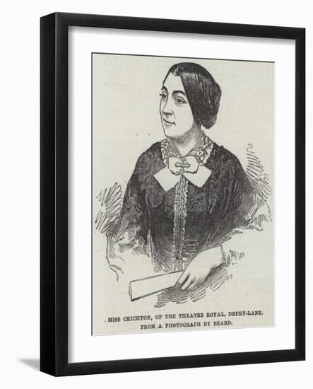 Miss Crichton of the Theatre Royal, Drury-Lane-null-Framed Giclee Print