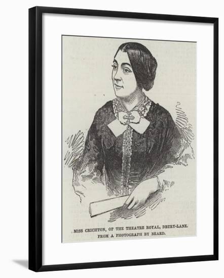 Miss Crichton of the Theatre Royal, Drury-Lane-null-Framed Giclee Print