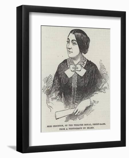 Miss Crichton of the Theatre Royal, Drury-Lane-null-Framed Premium Giclee Print