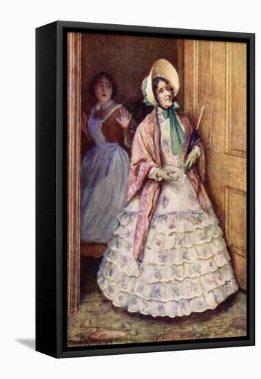 Miss Crocker Appeared, and Said She'D Come to Dinner-Harold Copping-Framed Stretched Canvas