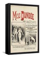 Miss Dundee and her 8 dogs, le chien peintre et le chien musicien-null-Framed Stretched Canvas