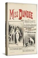 Miss Dundee and her 8 dogs, le chien peintre et le chien musicien-null-Stretched Canvas