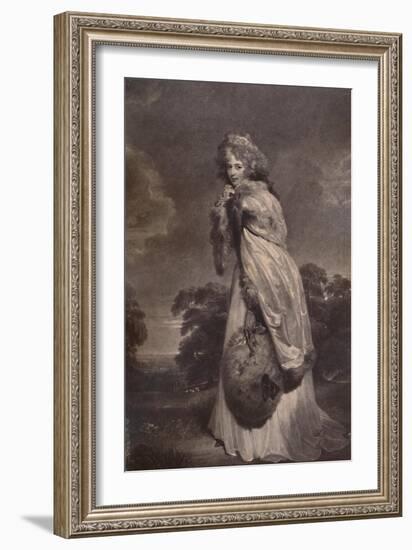 Miss Elizabeth Farren, afterwards Countess of Derby, c1792 (1894)-Francesco Bartolozzi-Framed Giclee Print