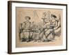 'Miss Fabia astonished at the Patrician's double-knock', 1852-John Leech-Framed Giclee Print