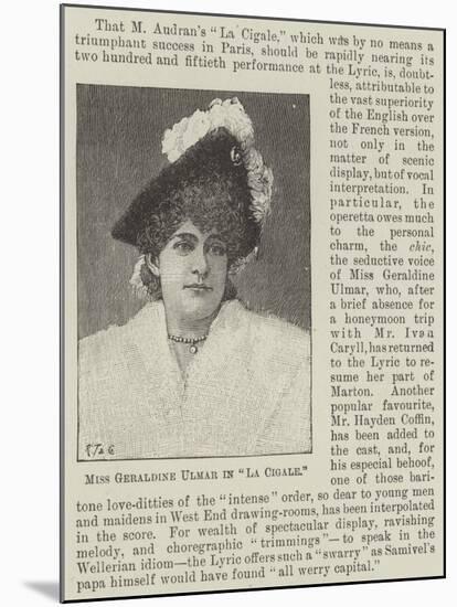 Miss Geraldine Ulmer in La Cigale-null-Mounted Giclee Print