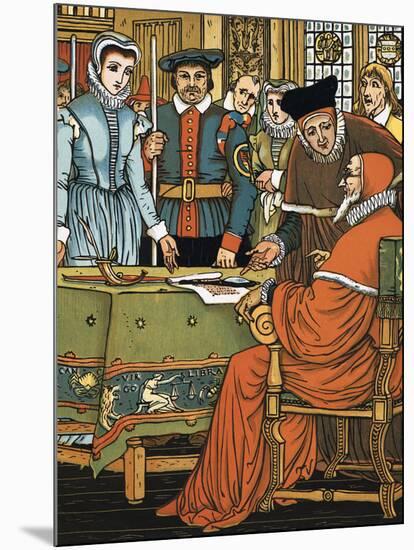 Miss Goody Two Shoes accused of witchcraft by Walter Crane-Walter Crane-Mounted Giclee Print