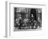 Miss Hartley with a Group of Eight Rotherwood Deerhounds-null-Framed Photographic Print