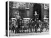 Miss Hartley with a Group of Eight Rotherwood Deerhounds-null-Stretched Canvas