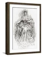 Miss Havisham. Illustration by Harry Furniss for the Charles Dickens Novel Great Expectations-null-Framed Giclee Print