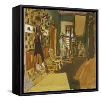 Miss Hessel in the Hallway; Mme Hessel Dans Le Vestibule-Edouard Vuillard-Framed Stretched Canvas