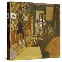 Miss Hessel in the Hallway; Mme Hessel Dans Le Vestibule-Edouard Vuillard-Stretched Canvas