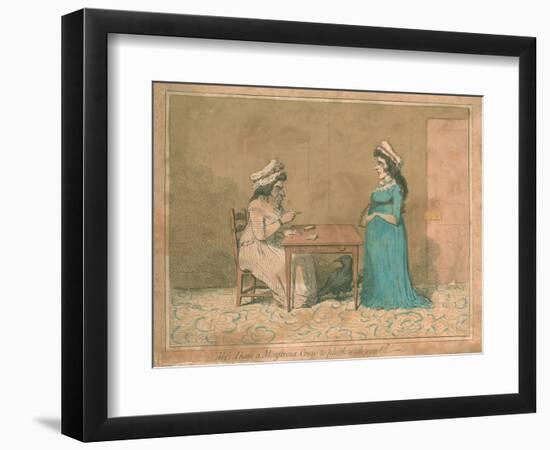 'Miss, I have a Monstrous Crow to pluck with you!!', 1794-James Gillray-Framed Giclee Print