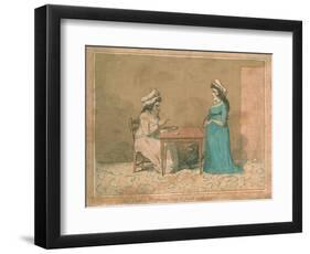 'Miss, I have a Monstrous Crow to pluck with you!!', 1794-James Gillray-Framed Giclee Print