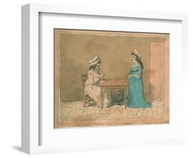 'Miss, I have a Monstrous Crow to pluck with you!!', 1794-James Gillray-Framed Giclee Print