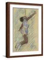 Miss Lala at the Fernando Circus-Edgar Degas-Framed Art Print