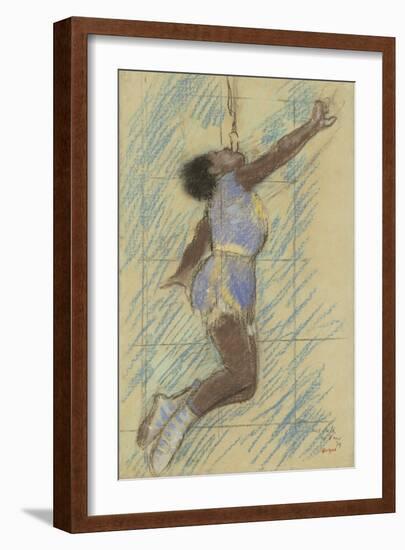 Miss Lala at the Fernando Circus-Edgar Degas-Framed Art Print