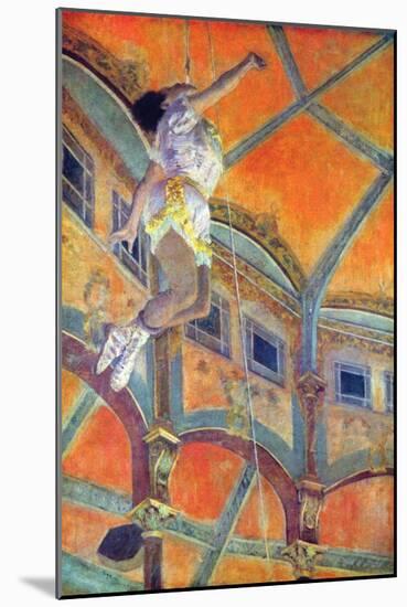 Miss Lala in Circus Fernando-Edgar Degas-Mounted Art Print