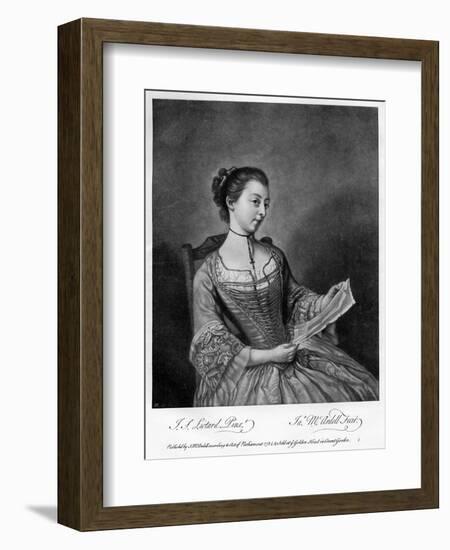 Miss Lewis, 1754-James McArdell-Framed Giclee Print