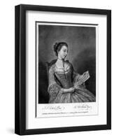 Miss Lewis, 1754-James McArdell-Framed Giclee Print