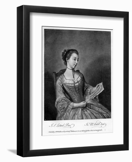 Miss Lewis, 1754-James McArdell-Framed Giclee Print