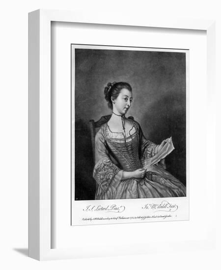 Miss Lewis, 1754-James McArdell-Framed Giclee Print