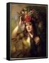 Miss Lewis as a Flower Girl-William Etty-Framed Stretched Canvas