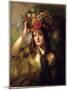 Miss Lewis as a Flower Girl-William Etty-Mounted Giclee Print