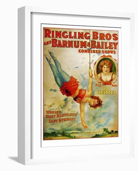 Miss Lietzel Barnum Bailey-null-Framed Giclee Print