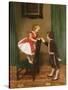 Miss Lily's First Flirtation-James Hayllar-Stretched Canvas