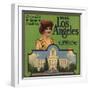 Miss Los Angeles Brand - California - Citrus Crate Label-Lantern Press-Framed Art Print