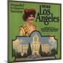 Miss Los Angeles Brand - California - Citrus Crate Label-Lantern Press-Mounted Art Print